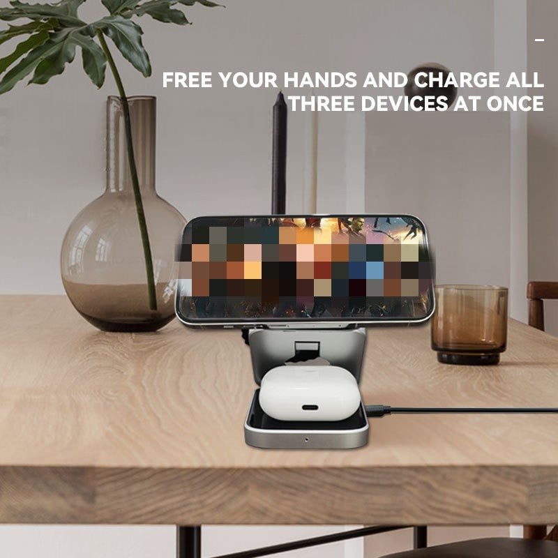 Three In One Desktop Wireless Charging Bracket Three In One Desktop Wireless Charging Bracket